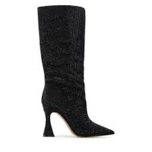 Aldo Black Sparkle Heeled Boots